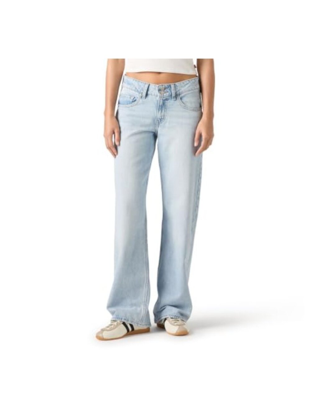 Superlow Loose Jeans Low Rise Non-Stretch Slim Hip Thigh